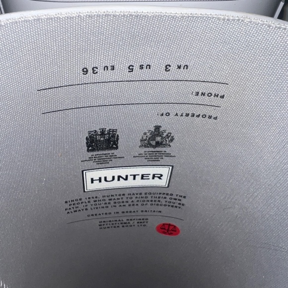 Hunter Original Tall Waterproof Rain Boot  Lavender Grey Womens Size 5 EU 36 - Picture 5 of 9